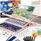 Painting and drawing set professionally, this 85-piece art set includes a built-in wooden easel, two drawing pads, and art supplies in a portable wooden case.